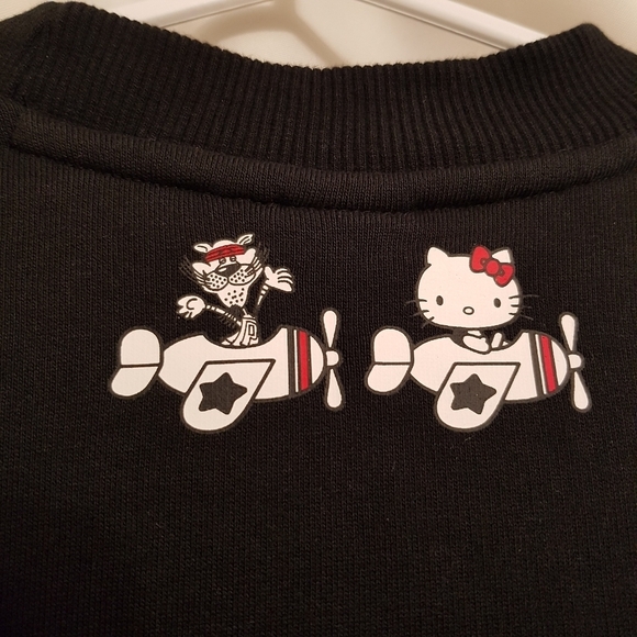 Puma Hello Kitty girls size 7/8 or XS years black long sleeve sweatshirt VGUC - Picture 5 of 6